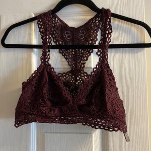 Burgundy aerie bralette